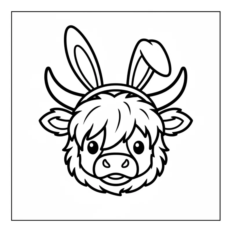 Sample interior page 1 from Highland Cow Easter